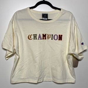 Champion Old English Crop Top Tshirt